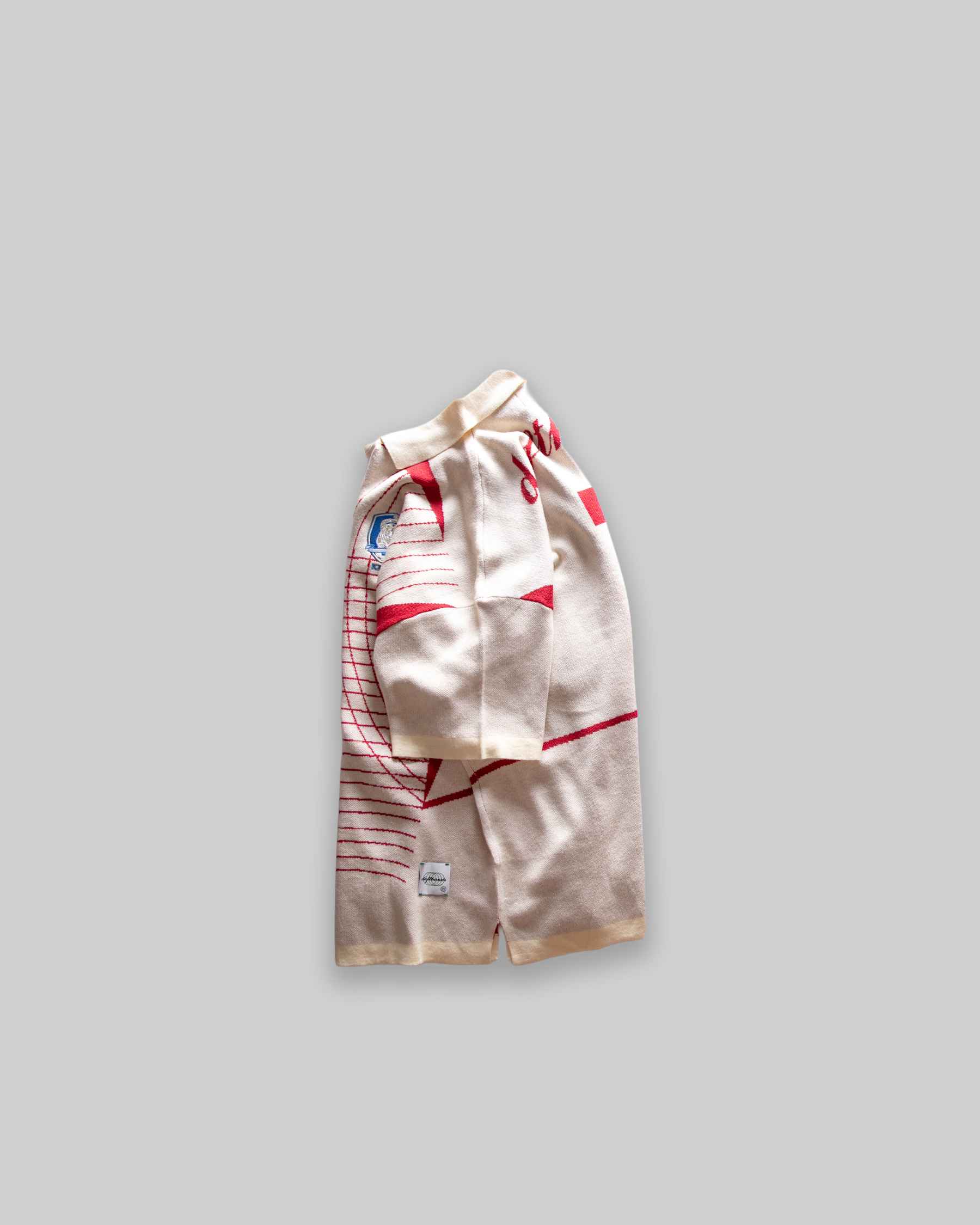 Jacquard Knit Collared Shirt