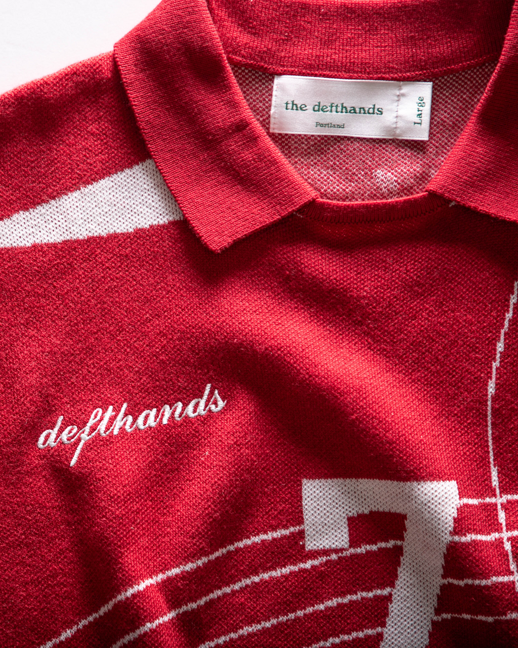 Jacquard Knit Collared Shirt