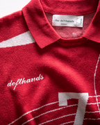 Jacquard Knit Collared Shirt