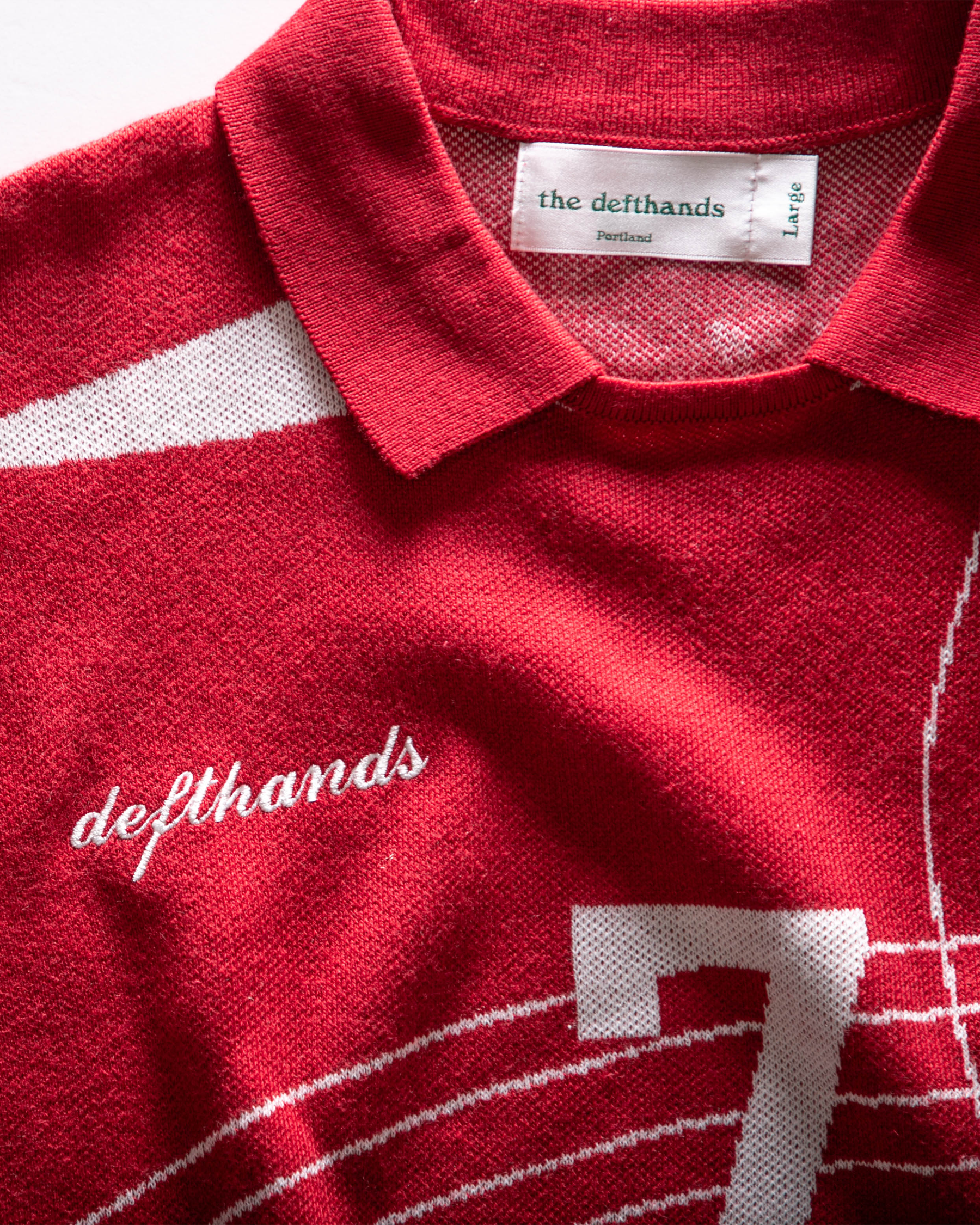 Jacquard Knit Collared Shirt