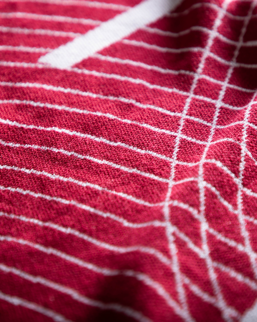 Jacquard Knit Collared Shirt