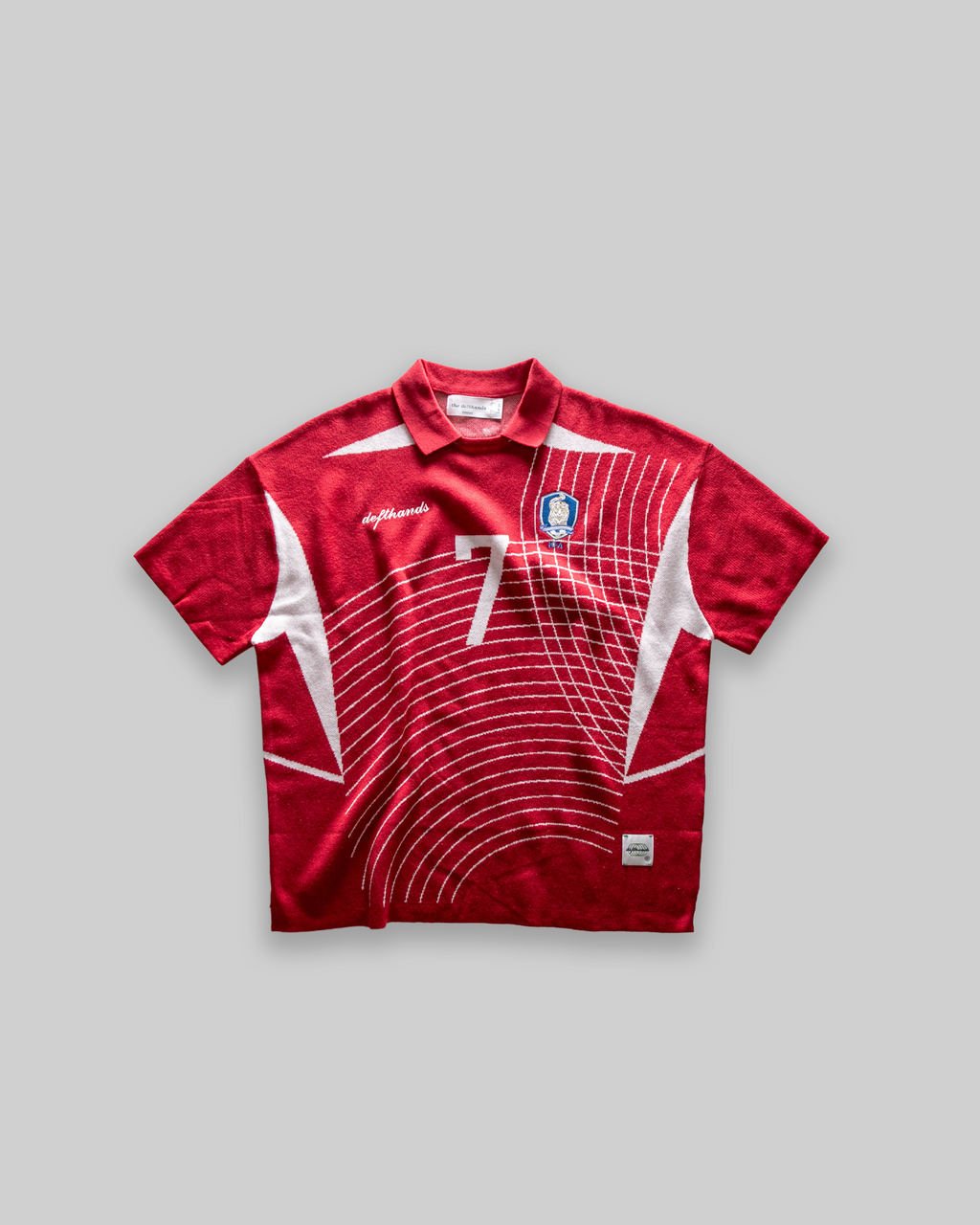 Jacquard Knit Collared Shirt